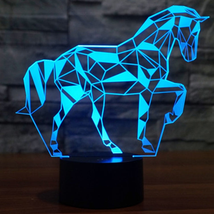 Horse Shape 3D Touch Switch Control LED Light , 7 Color Discoloration Creative Visual Stereo Lamp Desk Lamp Night Light - Novelty Lighting by PMC TechLife | Online Shopping South Africa | PMC TechLife | Buy Now Pay Later Mobicred