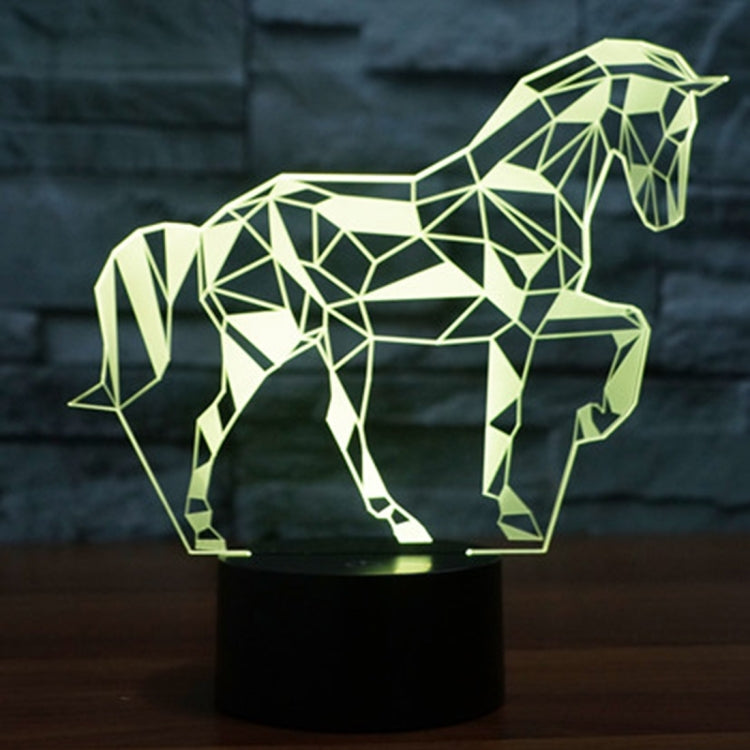 Horse Shape 3D Touch Switch Control LED Light , 7 Color Discoloration Creative Visual Stereo Lamp Desk Lamp Night Light - Novelty Lighting by PMC TechLife | Online Shopping South Africa | PMC TechLife | Buy Now Pay Later Mobicred
