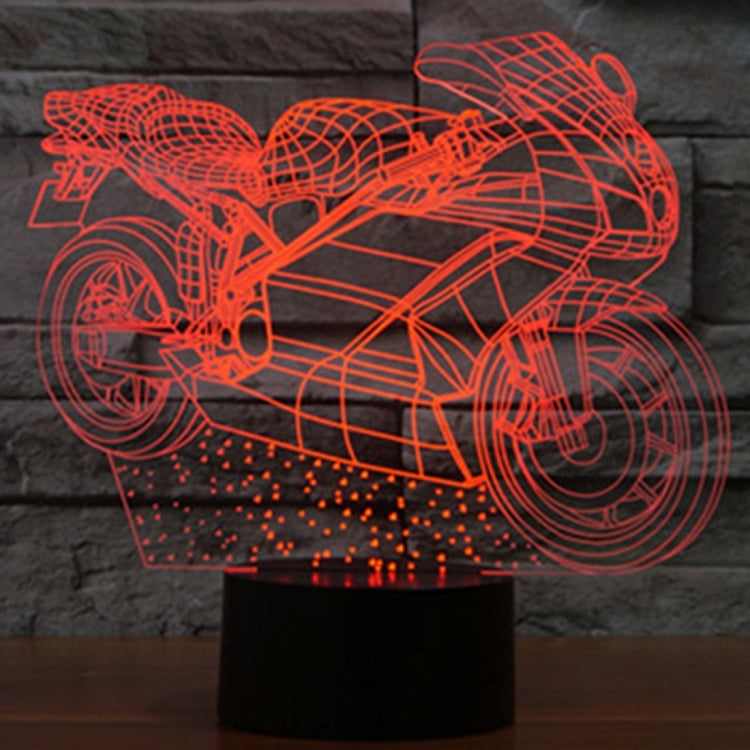Motorcycle Shape 3D Touch Switch Control LED Light , 7 Colour Discoloration Creative Visual Stereo Lamp Desk Lamp Night Light - Novelty Lighting by PMC TechLife | Online Shopping South Africa | PMC TechLife | Buy Now Pay Later Mobicred