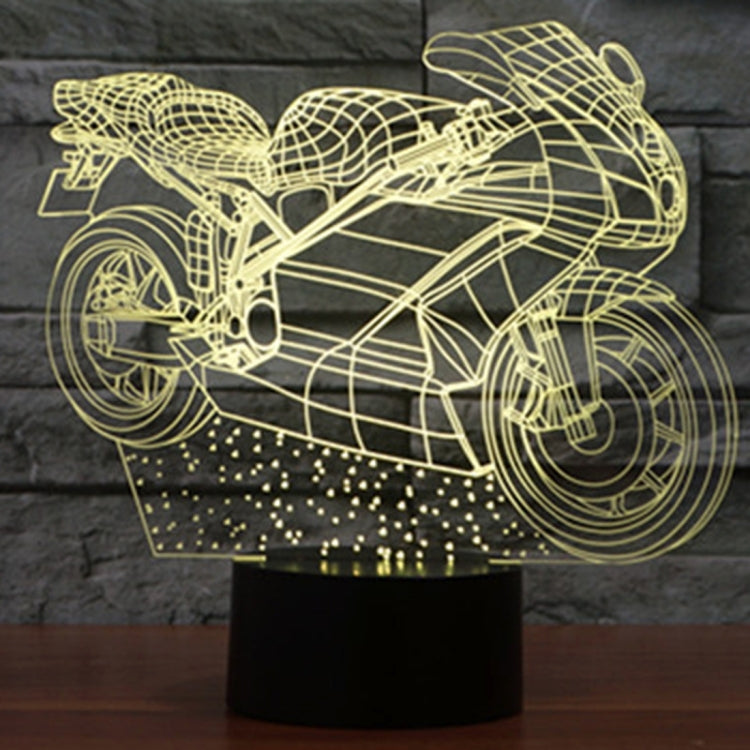 Motorcycle Shape 3D Touch Switch Control LED Light , 7 Colour Discoloration Creative Visual Stereo Lamp Desk Lamp Night Light - Novelty Lighting by PMC TechLife | Online Shopping South Africa | PMC TechLife | Buy Now Pay Later Mobicred