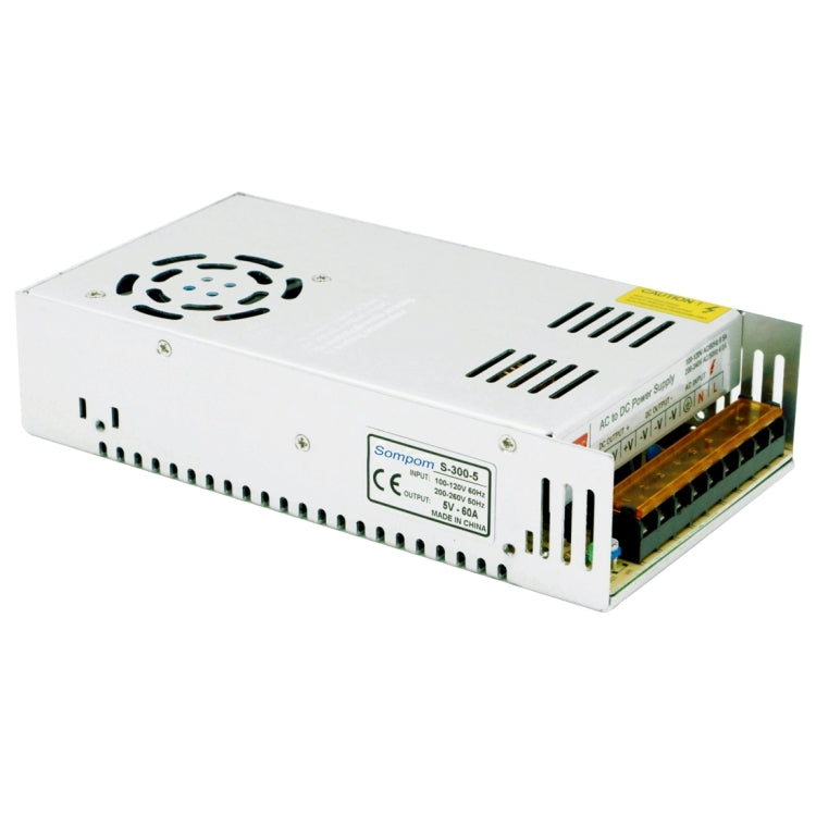 SOMPOM S-300-5 300W 5V 60A Switching Driver LED Light Strip Display Screen Lighting Monitor Power Supply - free shipping - PMc TechLife - Order now!