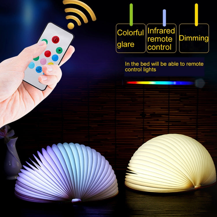 Foldable Pages Colorful Dimming Book Shape LED Light , Creative Portable USB Charging Semicircle Night Light with Remote Control(Blue) - Night Lights by PMc TechLife | Online Shopping South Africa | PMc TechLife | Buy Now Pay Later Mobicred