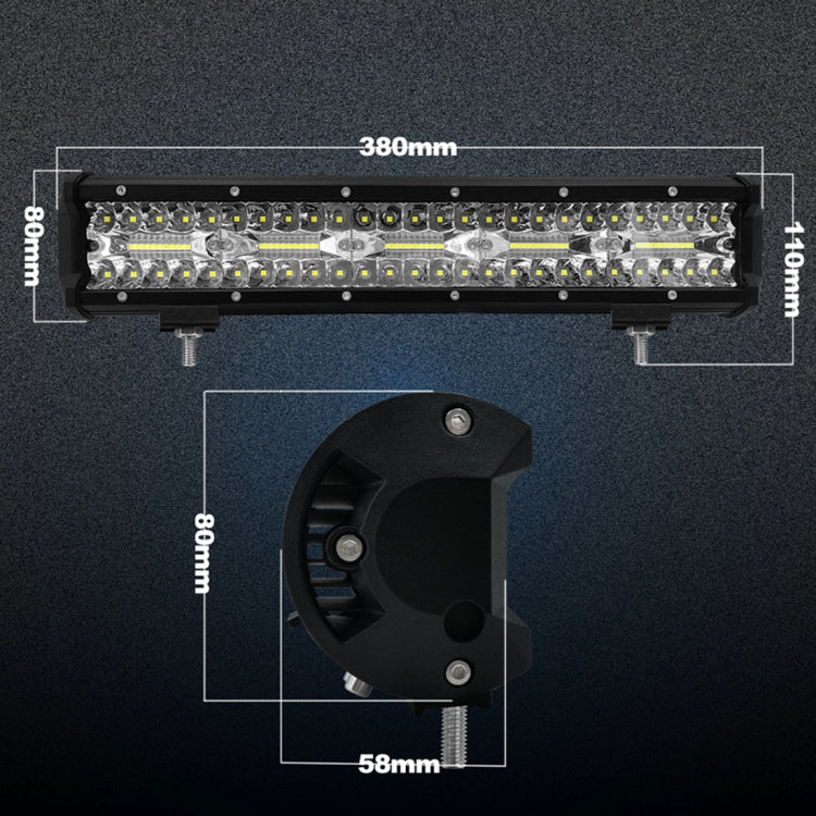 15 inch 75W 7500LM 6000K LED Strip Working Refit Off-road Vehicle Lamp Roof Strip Light - Work Lights by PMC TechLife | Online Shopping South Africa | PMC TechLife | Buy Now Pay Later Mobicred