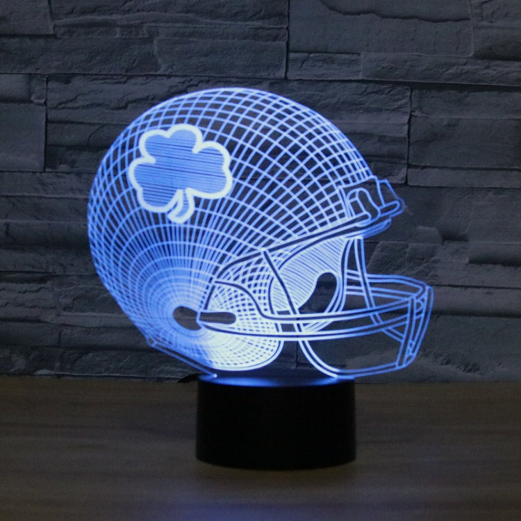 Rugby Hat Flower Shape 3D Colorful LED Vision Light Table Lamp, USB & Battery Version - Novelty Lighting by PMC TechLife | Online Shopping South Africa | PMC TechLife | Buy Now Pay Later Mobicred