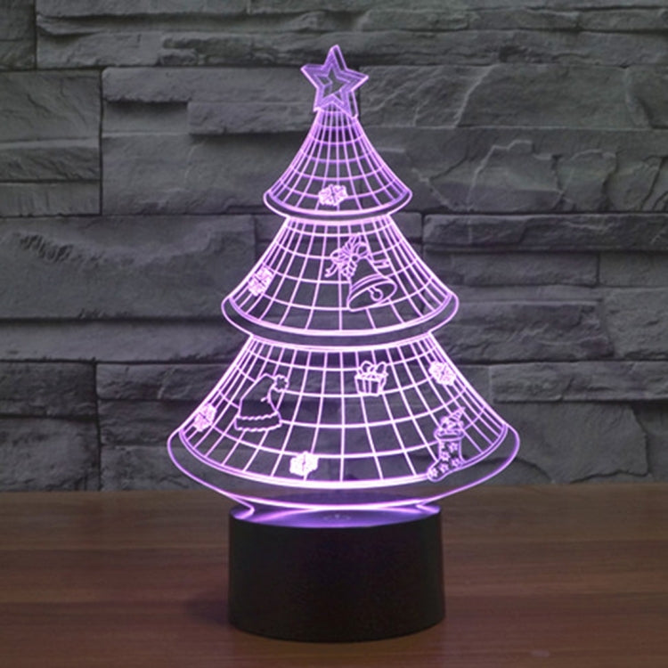 Christmas Tree Style 3D Touch Switch Control LED Light , 7 Color Discoloration Creative Visual Stereo Lamp Desk Lamp Night Light - Novelty Lighting by PMC TechLife | Online Shopping South Africa | PMC TechLife | Buy Now Pay Later Mobicred