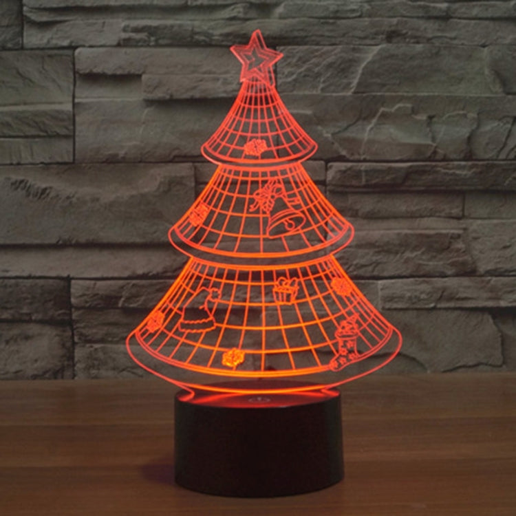 Christmas Tree Style 3D Touch Switch Control LED Light , 7 Color Discoloration Creative Visual Stereo Lamp Desk Lamp Night Light - Novelty Lighting by PMC TechLife | Online Shopping South Africa | PMC TechLife | Buy Now Pay Later Mobicred