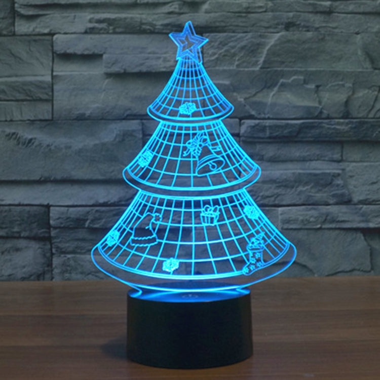 Christmas Tree Style 3D Touch Switch Control LED Light , 7 Color Discoloration Creative Visual Stereo Lamp Desk Lamp Night Light - Novelty Lighting by PMC TechLife | Online Shopping South Africa | PMC TechLife | Buy Now Pay Later Mobicred