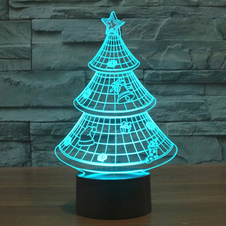 Christmas Tree Style 3D Touch Switch Control LED Light , 7 Color Discoloration Creative Visual Stereo Lamp Desk Lamp Night Light - Novelty Lighting by PMC TechLife | Online Shopping South Africa | PMC TechLife | Buy Now Pay Later Mobicred