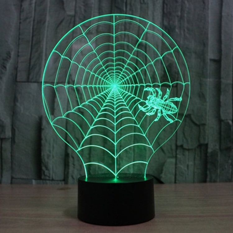 Cobweb Style 3D Touch Switch Control LED Light , 7 Colour Discoloration Creative Visual Stereo Lamp Desk Lamp Night Light - Novelty Lighting by PMC TechLife | Online Shopping South Africa | PMC TechLife | Buy Now Pay Later Mobicred