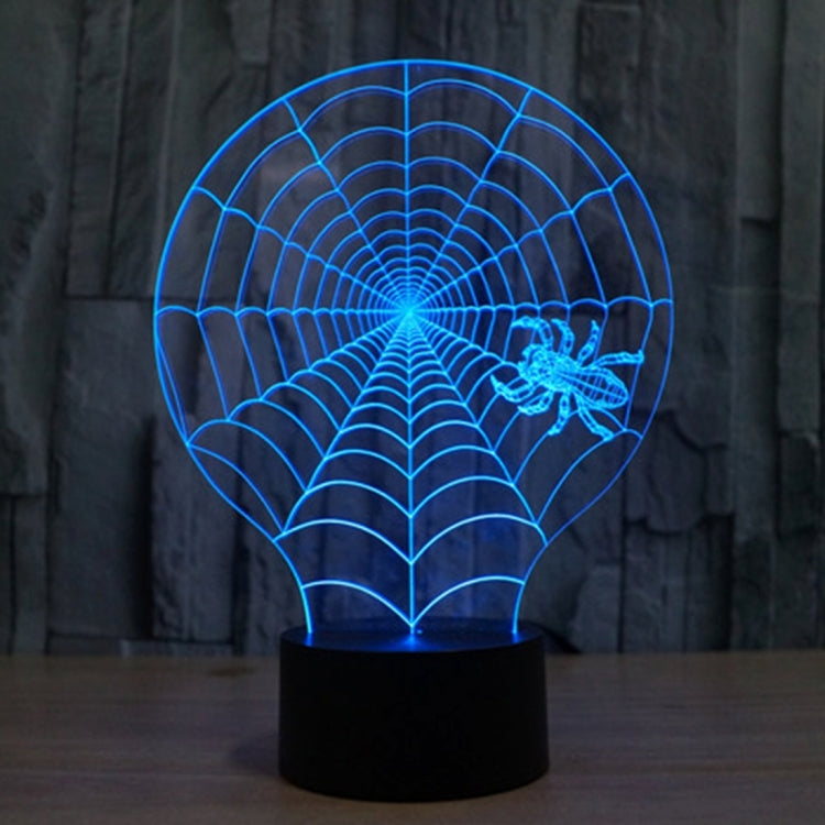 Cobweb Style 3D Touch Switch Control LED Light , 7 Colour Discoloration Creative Visual Stereo Lamp Desk Lamp Night Light - Novelty Lighting by PMC TechLife | Online Shopping South Africa | PMC TechLife | Buy Now Pay Later Mobicred