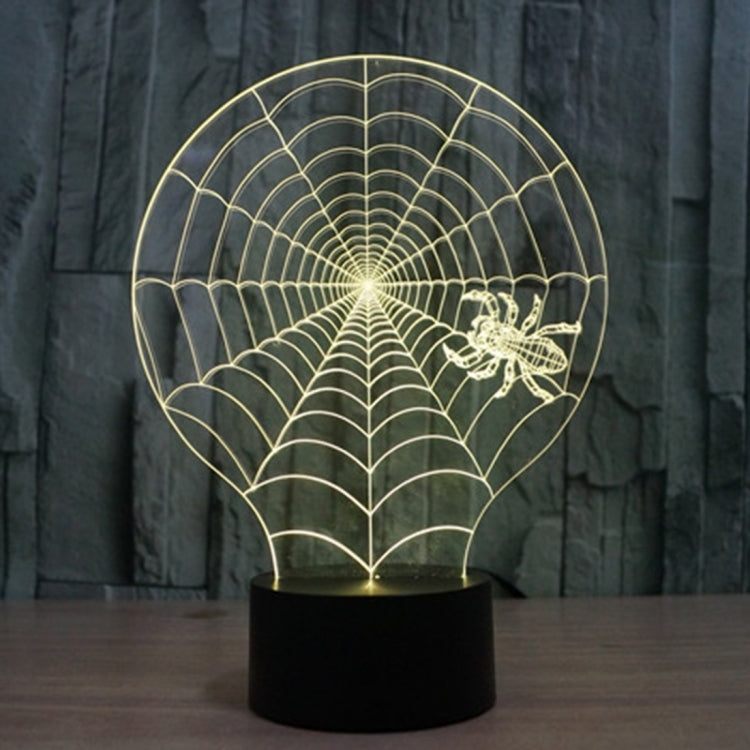 Cobweb Style 3D Touch Switch Control LED Light , 7 Colour Discoloration Creative Visual Stereo Lamp Desk Lamp Night Light - Novelty Lighting by PMC TechLife | Online Shopping South Africa | PMC TechLife | Buy Now Pay Later Mobicred