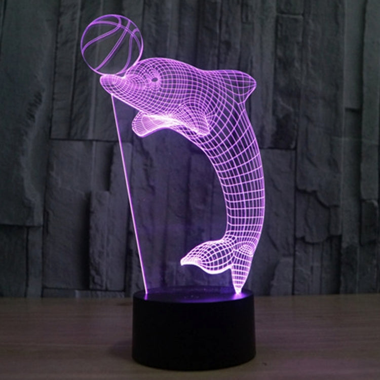 Dolphin Heading the Ball Style 3D Touch Switch Control LED Light , 7 Color Discoloration Creative Visual Stereo Lamp Desk Lamp Night Light - Novelty Lighting by PMC TechLife | Online Shopping South Africa | PMC TechLife | Buy Now Pay Later Mobicred