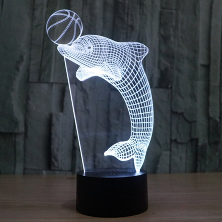 Dolphin Heading the Ball Style 3D Touch Switch Control LED Light , 7 Color Discoloration Creative Visual Stereo Lamp Desk Lamp Night Light - Novelty Lighting by PMC TechLife | Online Shopping South Africa | PMC TechLife | Buy Now Pay Later Mobicred
