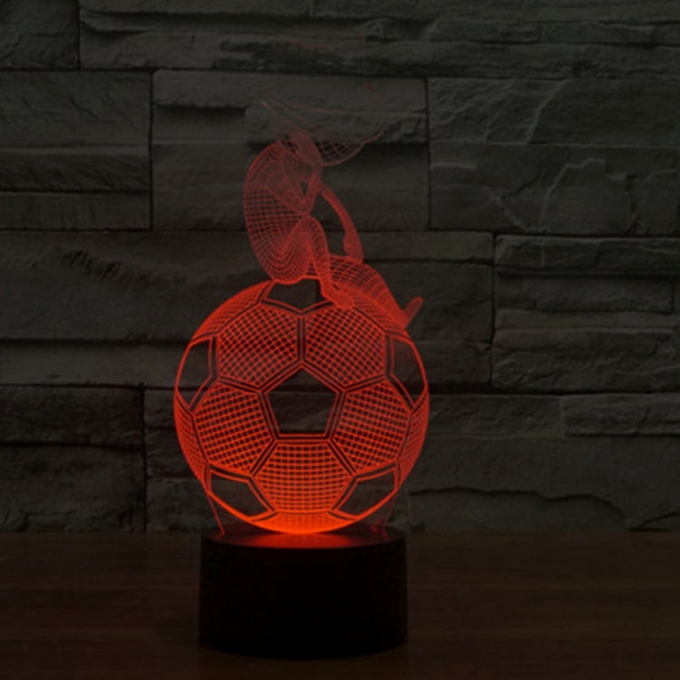 Thinking Football Style 3D Touch Switch Control LED Light Desk Lamp , 7 Colour Discoloration Creative Visual Stereo Lamp Night Light - Novelty Lighting by PMC TechLife | Online Shopping South Africa | PMC TechLife | Buy Now Pay Later Mobicred