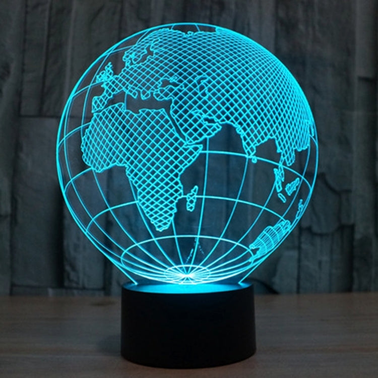 European Globe Style 3D Touch Switch Control LED Light , 7 Colour Discoloration Creative Visual Stereo Lamp Desk Lamp Night Light - Novelty Lighting by PMC TechLife | Online Shopping South Africa | PMC TechLife | Buy Now Pay Later Mobicred