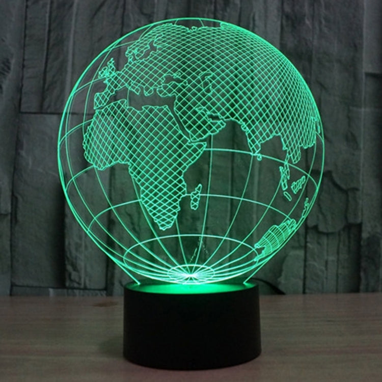 European Globe Style 3D Touch Switch Control LED Light , 7 Colour Discoloration Creative Visual Stereo Lamp Desk Lamp Night Light - Novelty Lighting by PMC TechLife | Online Shopping South Africa | PMC TechLife | Buy Now Pay Later Mobicred