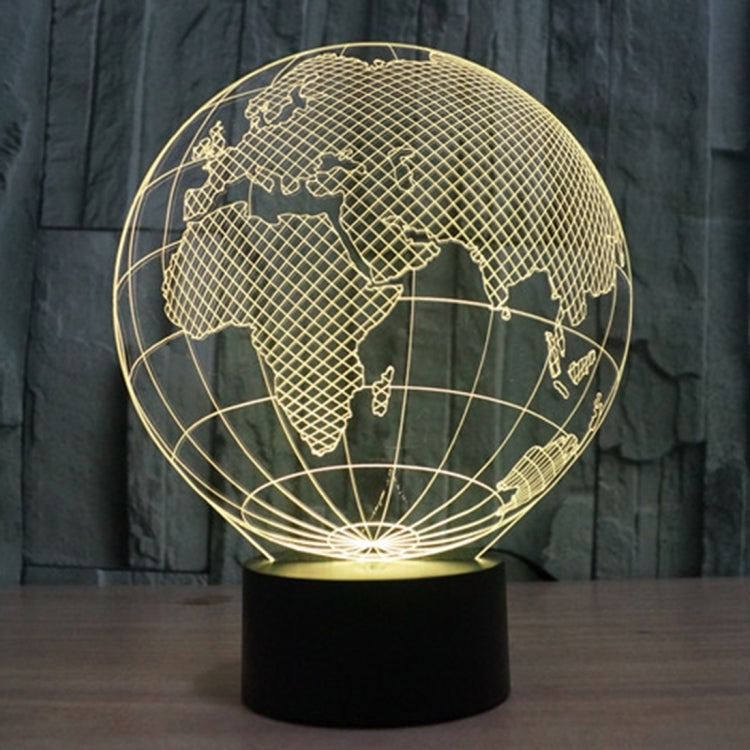 European Globe Style 3D Touch Switch Control LED Light , 7 Colour Discoloration Creative Visual Stereo Lamp Desk Lamp Night Light - Novelty Lighting by PMC TechLife | Online Shopping South Africa | PMC TechLife | Buy Now Pay Later Mobicred