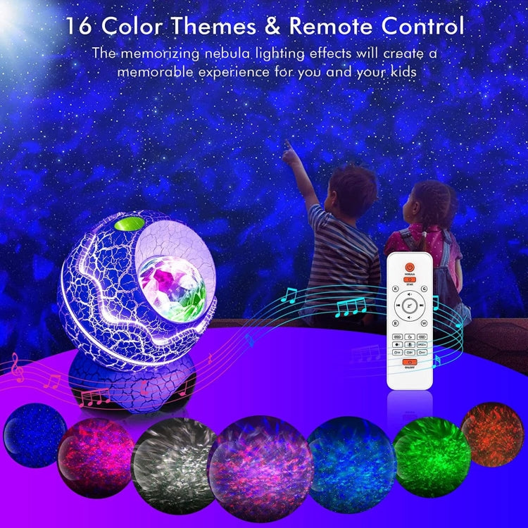 Gold Starry Projector Music Night Light with Remote Control(Colorful Light) - Night Lights by PMc TechLife | Online Shopping South Africa | PMc TechLife | Buy Now Pay Later Mobicred