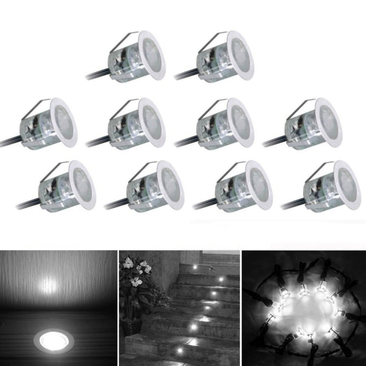 10 PCS 6W Recessed Stair Underground Lamp, SMD 2835 500-600LM 2800-3200K Deck Light Buried Lamps LED Floor Light Wall Spotlight, Cutout Size: 30x22mm(White Light) - Buried Lights by PMc TechLife | Online Shopping South Africa | PMc TechLife | Buy Now Pay Later Mobicred
