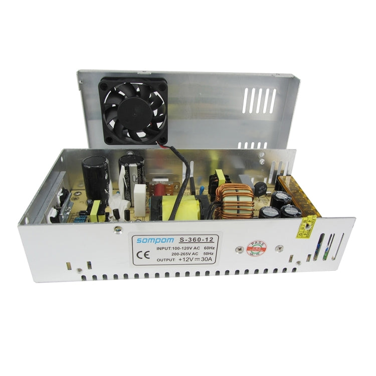SOMPOM S-360-12 360W 12V 30A Iron Shell Driver LED Light Strip Lighting Monitor Power Supply - free shipping - PMc TechLife - Order now!