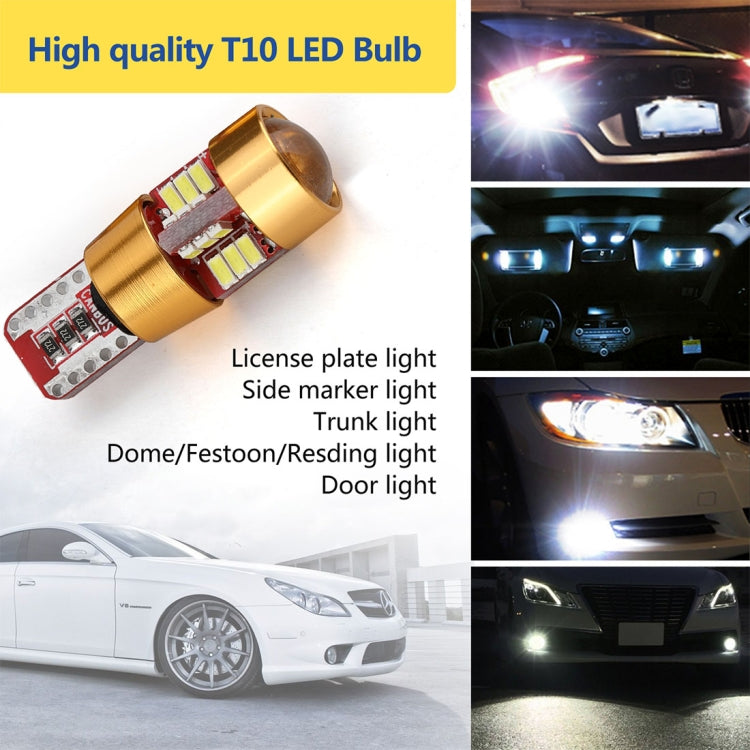 2 PCS LED Light Bulb 6000K White Super Bright 168 2825 W5W T10 Decoder Replacement, For Car Dome Map Side Marker Door Courtesy License Plate Lights(Gold) - Clearance Lights by PMC TechLife | Online Shopping South Africa | PMC TechLife | Buy Now Pay Later Mobicred