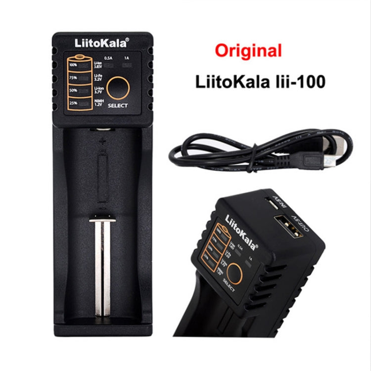 LiitoKala Lii-100 Battery Charger for Li-ion IMR 18650, 18490, 18350, 17670, 17500, 16340 (RCR123), 14500, 10440 - Charger & Converter by PMC TechLife | Online Shopping South Africa | PMC TechLife | Buy Now Pay Later Mobicred
