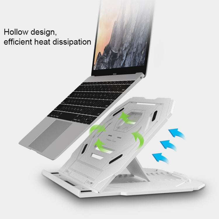 T3 Multi-function Hollow Design Cooling Bracket with 10-Level Adjustable Angle for Notebook,  MacBook, iPad, Mobile Phones(Black) - free shipping - PMC Jewellery - Order now!