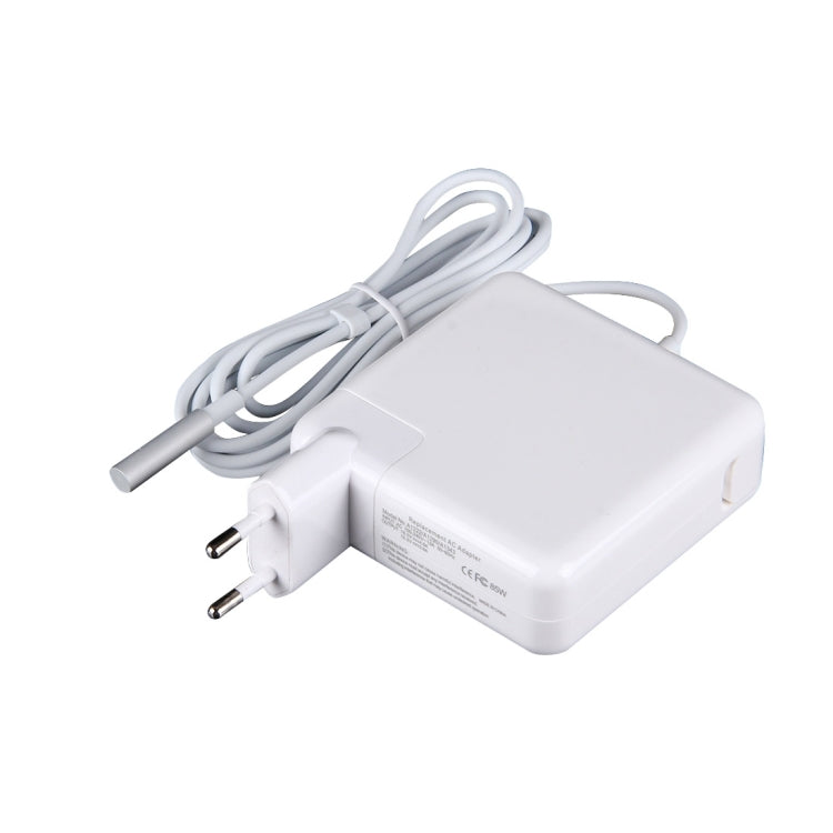 18.5V 4.6A 85W 5 Pin L Style MagSafe 1 Power Charger for Apple Macbook A1222 / A1290/ A1343, Length: 1.7m, EU Plug(White) - Cable & Adapter by PMC TechLife | Online Shopping South Africa | PMC TechLife | Buy Now Pay Later Mobicred