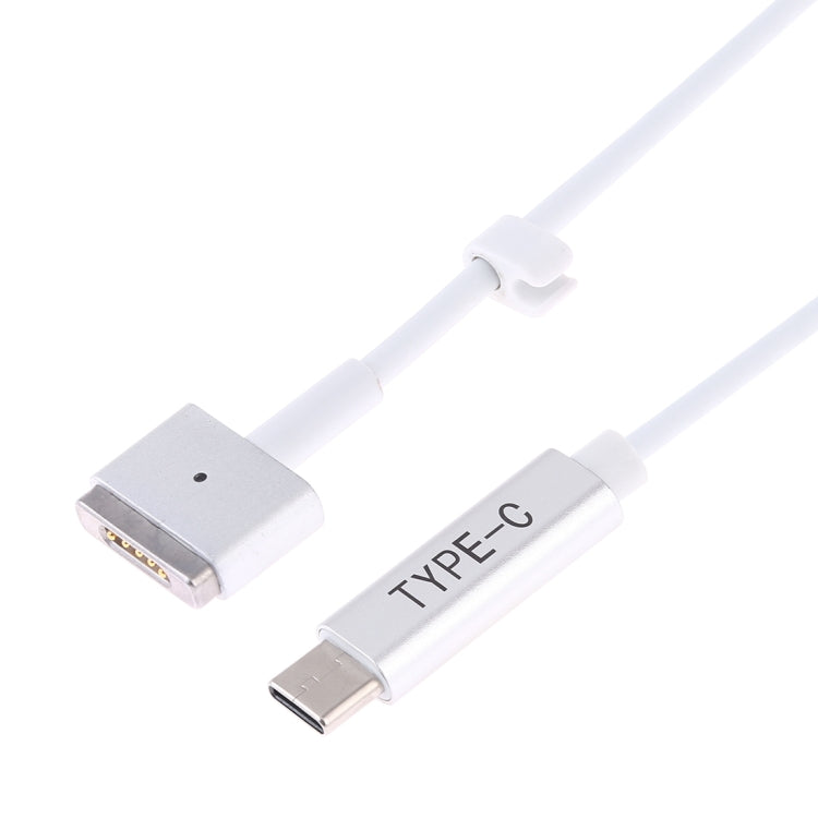 45W / 60W / 65W 5 Pin MagSafe 2 (T-Shaped) to USB-C / Type-C PD Charging Cable(White) - Cable & Adapter by PMC Jewellery | Online Shopping South Africa | PMC Jewellery | Buy Now Pay Later Mobicred