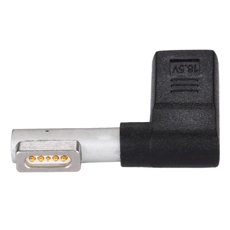 USB-C / Type-C Female to 5 Pin MagSafe 1 (L-Shaped) Male Charge Adapter (Black) - Cable & Adapter by PMC Jewellery | Online Shopping South Africa | PMC Jewellery | Buy Now Pay Later Mobicred
