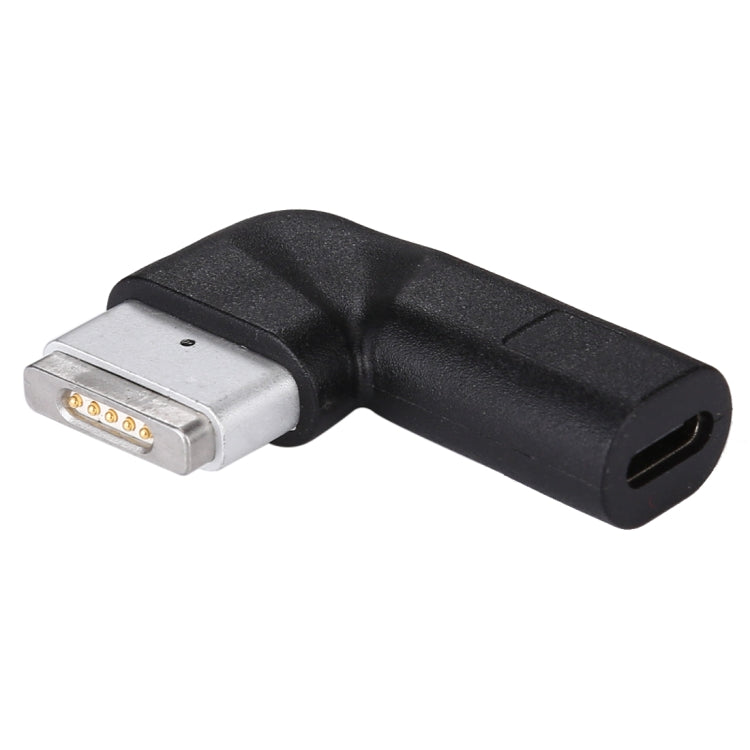 USB-C / Type-C Female to 5 Pin MagSafe 2 (T-Shaped) Male Charge Adapter(Black) - Cable & Adapter by PMC Jewellery | Online Shopping South Africa | PMC Jewellery | Buy Now Pay Later Mobicred