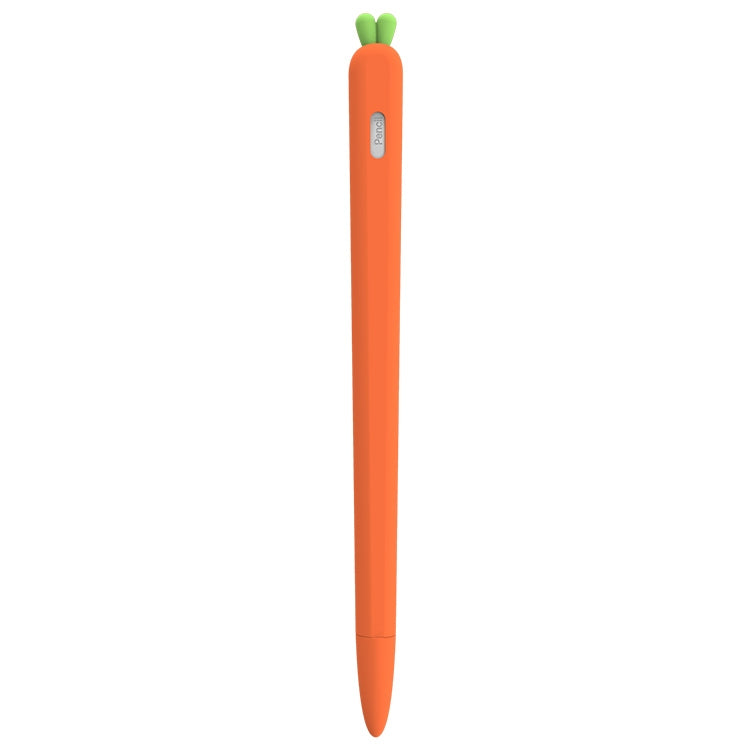 LOVE MEI For Apple Pencil 2 Carrot Shape Stylus Pen Silicone Protective Case Cover(Orange) - Pencil Accessories by LOVE MEI | Online Shopping South Africa | PMC TechLife
