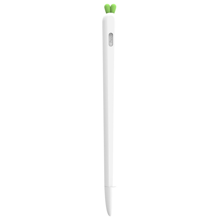 LOVE MEI For Apple Pencil 2 Carrot Shape Stylus Pen Silicone Protective Case Cover(White) - Pencil Accessories by LOVE MEI | Online Shopping South Africa | PMC TechLife