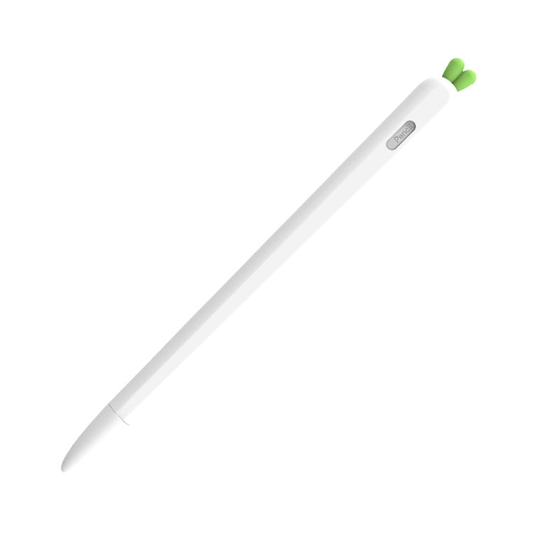 LOVE MEI For Apple Pencil 2 Carrot Shape Stylus Pen Silicone Protective Case Cover(White) - Pencil Accessories by LOVE MEI | Online Shopping South Africa | PMC TechLife