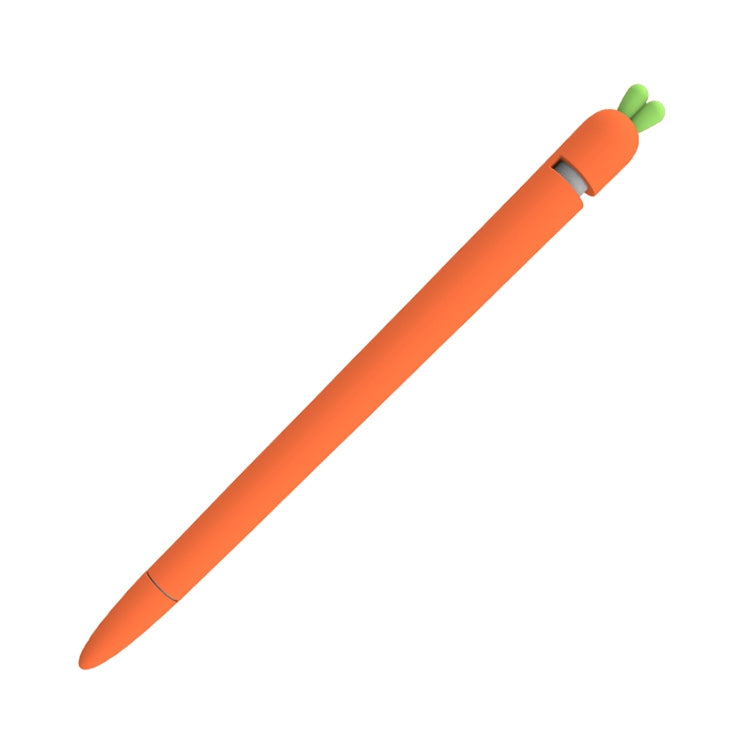 LOVE MEI For Apple Pencil 1 Carrot Shape Stylus Pen Silicone Protective Case Cover (Orange) - Pencil Accessories by LOVE MEI | Online Shopping South Africa | PMC TechLife