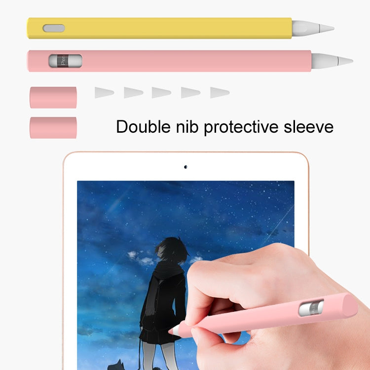 LOVE MEI For Apple Pencil 2 Triangle Shape Stylus Pen Silicone Protective Case Cover(Yellow) - Pencil Accessories by LOVE MEI | Online Shopping South Africa | PMC TechLife | Buy Now Pay Later Mobicred