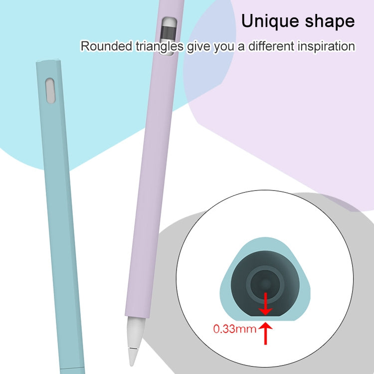 LOVE MEI For Apple Pencil 1 Triangle Shape Stylus Pen Silicone Protective Case Cover (Pink) - Pencil Accessories by LOVE MEI | Online Shopping South Africa | PMC TechLife | Buy Now Pay Later Mobicred