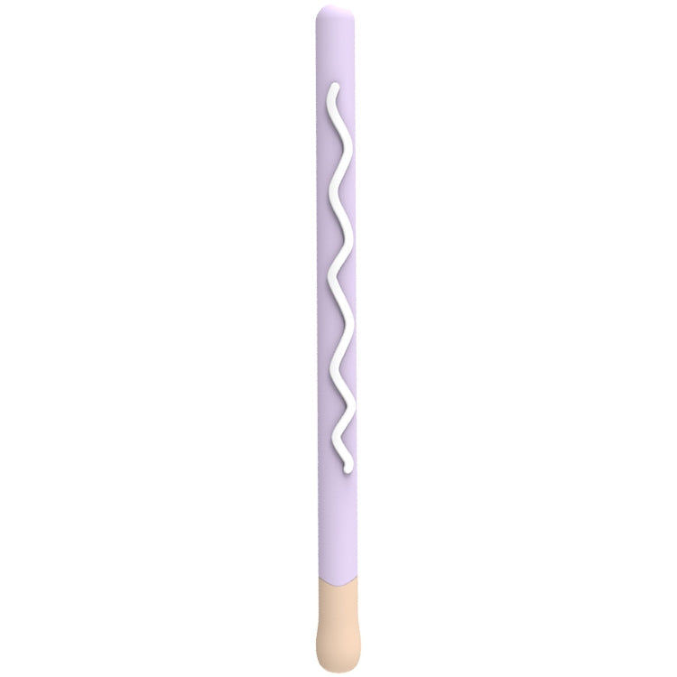 LOVE MEI For Apple Pencil 1 Stripe Design Stylus Pen Silicone Protective Case Cover(Purple) - free shipping - PMC TechLife - Order now!