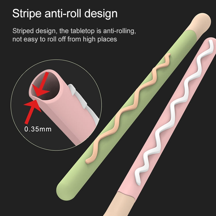 LOVE MEI For Apple Pencil 1 Stripe Design Stylus Pen Silicone Protective Case Cover(Purple) - free shipping - PMC TechLife - Order now!