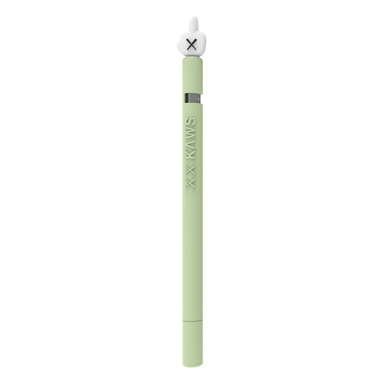 LOVE MEI For Apple Pencil 1 Middle Finger Shape Stylus Pen Silicone Protective Case Cover (Green) - Pencil Accessories by LOVE MEI | Online Shopping South Africa | PMC TechLife | Buy Now Pay Later Mobicred