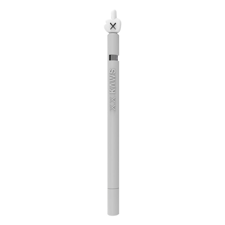 LOVE MEI For Apple Pencil 1 Middle Finger Shape Stylus Pen Silicone Protective Case Cover (Grey) - Pencil Accessories by LOVE MEI | Online Shopping South Africa | PMC TechLife | Buy Now Pay Later Mobicred