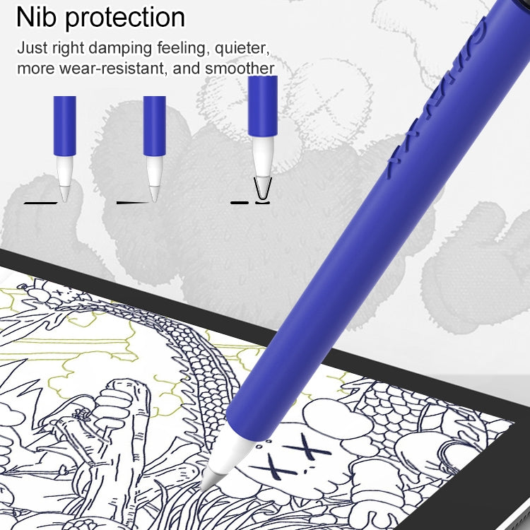 LOVE MEI For Apple Pencil 1 Middle Finger Shape Stylus Pen Silicone Protective Case Cover (Blue) - Pencil Accessories by LOVE MEI | Online Shopping South Africa | PMC TechLife | Buy Now Pay Later Mobicred