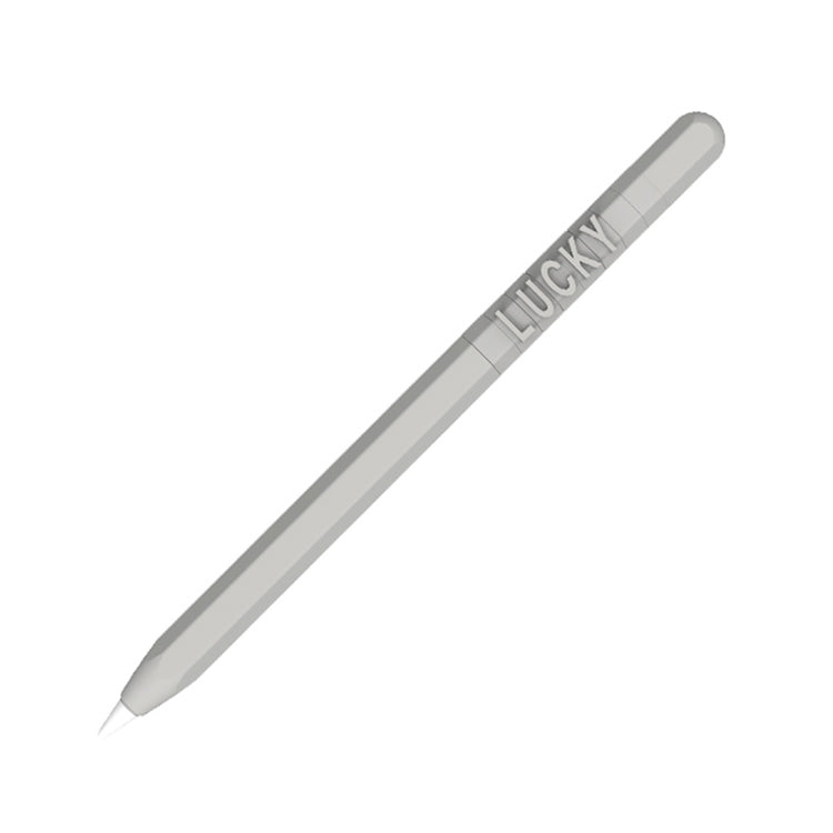 LOVE MEI For Apple Pencil 1 Number Letter Design Stylus Pen Silicone Protective Case Cover(Grey) - free shipping - PMC TechLife - Order now!