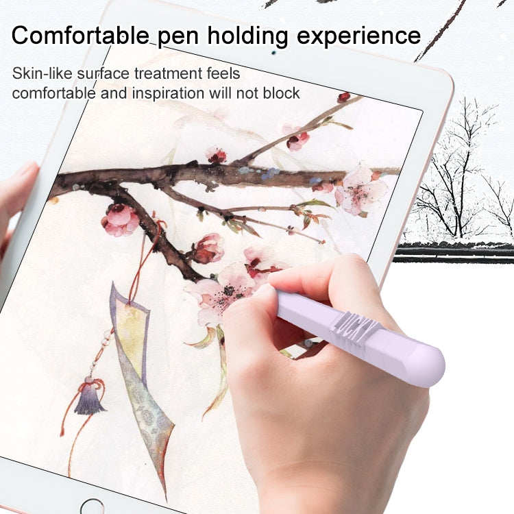 LOVE MEI For Apple Pencil 1 Number Letter Design Stylus Pen Silicone Protective Case Cover(Yellow) - Pencil Accessories by LOVE MEI | Online Shopping South Africa | PMC TechLife