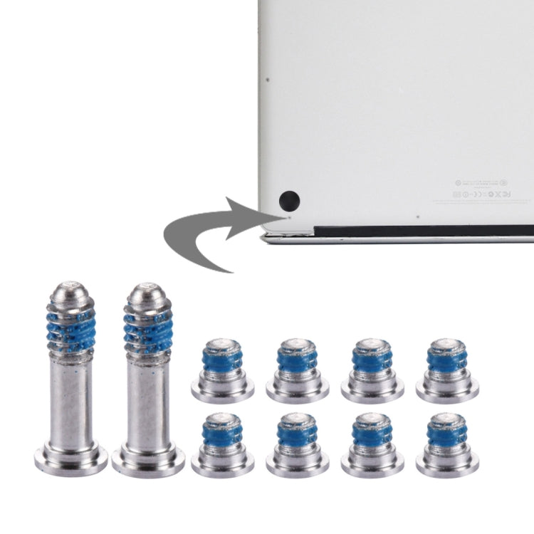 10 in 1 for Macbook Air 13.3 inch (2010) A1369 / MC503 / MC504 Original Computer Case Bottom Cover Screws (2 Long + 8 Short) - Screws by PMC TechLife | Online Shopping South Africa | PMC TechLife | Buy Now Pay Later Mobicred