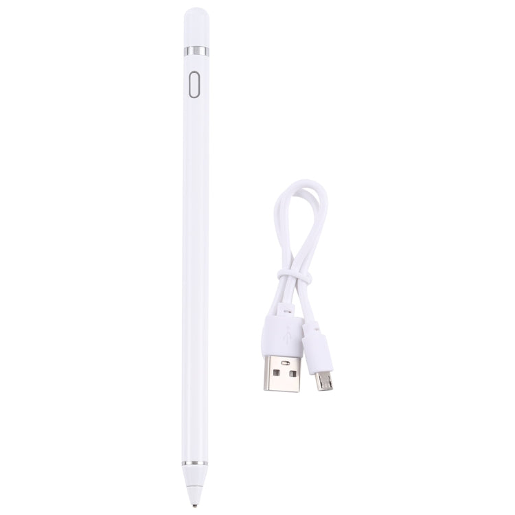 Pencil Universal Rechargeable Active Capacitive Stylus Pen with Magnetic Cap(White) - Stylus Pen by PMC TechLife | Online Shopping South Africa | PMC TechLife | Buy Now Pay Later Mobicred