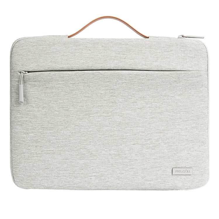 For 13 inch Laptop Zipper Waterproof  Handheld Sleeve Bag (Beige White) - 13.3 inch by PMC TechLife | Online Shopping South Africa | PMC TechLife | Buy Now Pay Later Mobicred