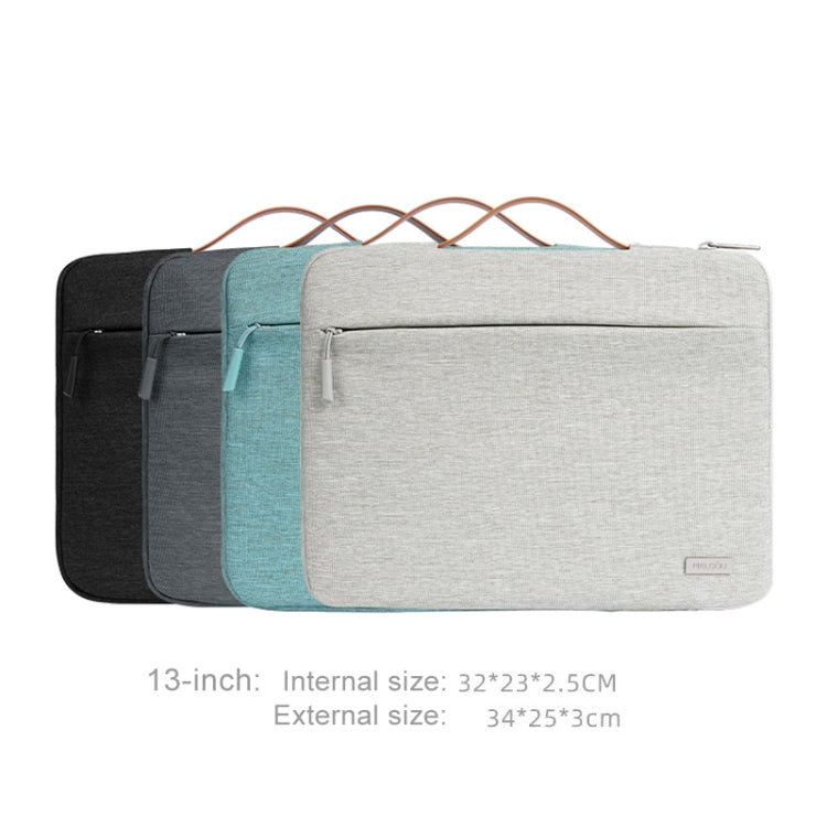 For 13 inch Laptop Zipper Waterproof  Handheld Sleeve Bag (Beige White) - 13.3 inch by PMC TechLife | Online Shopping South Africa | PMC TechLife | Buy Now Pay Later Mobicred