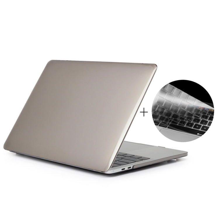 ENKAY Hat-Prince 2 in 1 Crystal Hard Shell Plastic Protective Case + US Version Ultra-thin TPU Keyboard Protector Cover for 2016 New MacBook Pro 13.3 inch with Touchbar (A1706)(Grey) - free shipping - PMC Jewellery - Order now!