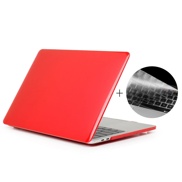 ENKAY Hat-Prince 2 in 1 Crystal Hard Shell Plastic Protective Case + US Version Ultra-thin TPU Keyboard Protector Cover for 2016 New MacBook Pro 13.3 inch with Touchbar (A1706)(Red) - free shipping - PMC Jewellery - Order now!